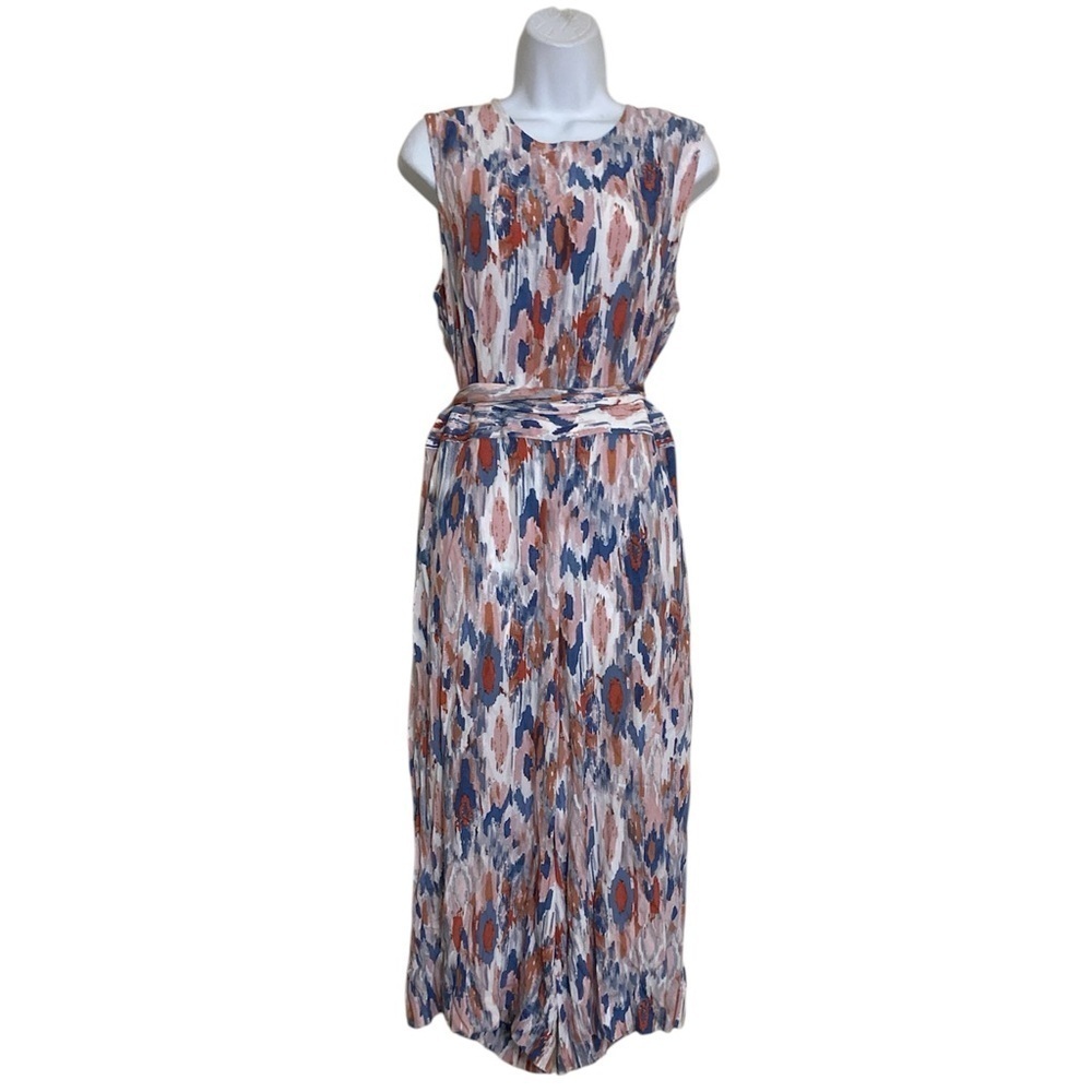 Eva Longoria Sleeveless Patterned jumpsuit women 12 Casual event artsy office